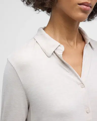 MAJESTIC FILATURES Soft Touch Semi-Relaxed Button-Front Shirt | Thumbnail 5 MAJESTIC FILATURES Soft Touch Semi-Relaxed Button-Front Shirt | Thumbnail 5