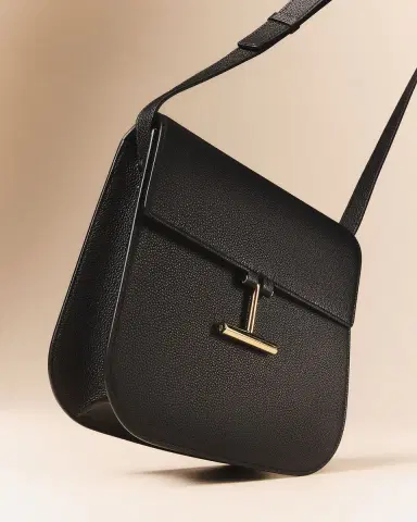 Tom Ford Tara Medium Crossbody in Grained Leather with Leather Strap | Thumbnail 4