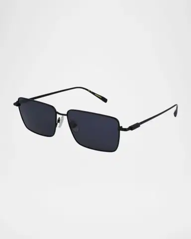Ferragamo Men's Gancini Evolution Metal Rectangle Sunglasses | Thumbnail 3 Ferragamo Men's Gancini Evolution Metal Rectangle Sunglasses | Thumbnail 3
