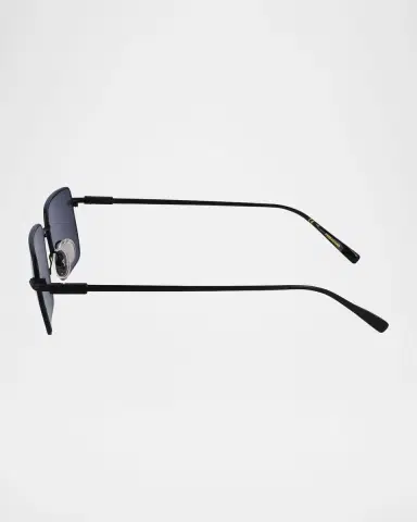 Ferragamo Men's Gancini Evolution Metal Rectangle Sunglasses | Thumbnail 4 Ferragamo Men's Gancini Evolution Metal Rectangle Sunglasses | Thumbnail 4