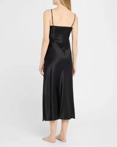 Christine Lingerie Long Silk Satin Nightgown | Thumbnail 3