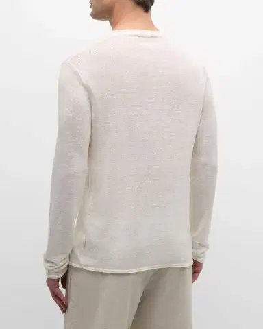 Onia Men 's Kevin Linen Crewneck Sweater | Thumbnail 3