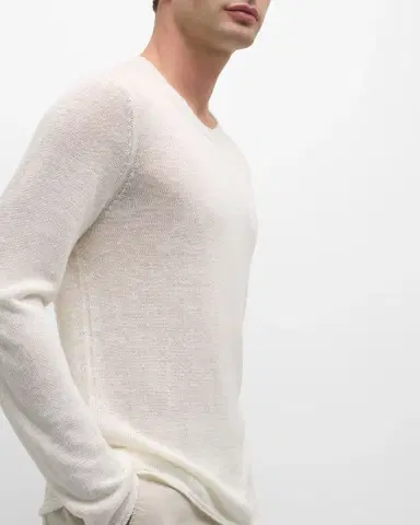 Onia Men 's Kevin Linen Crewneck Sweater | Thumbnail 6