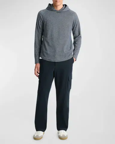 Vince Men's Broken Twill Pullover Hoodie | Thumbnail 2
