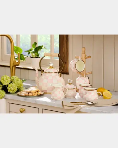 MacKenzie-Childs Rosy Check Enamel Creamer | Thumbnail 3