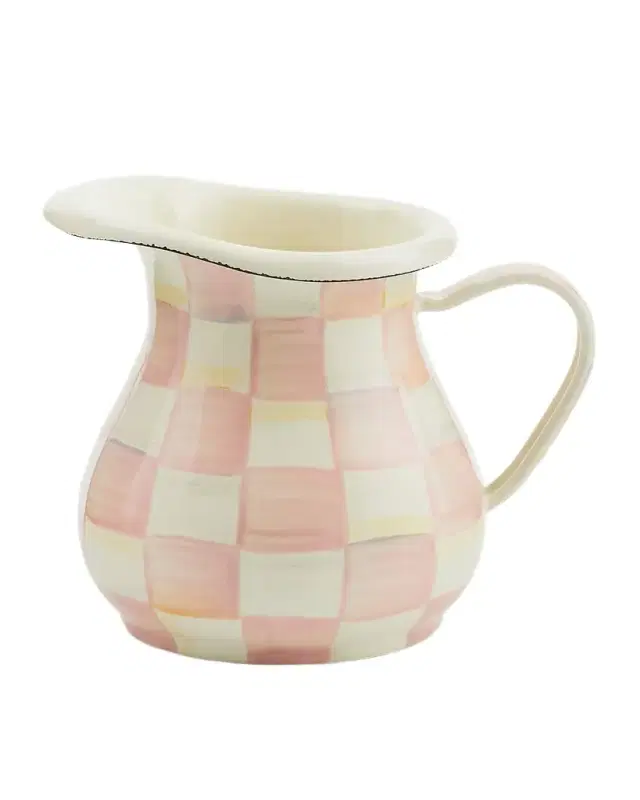 MacKenzie-Childs Rosy Check Enamel Creamer