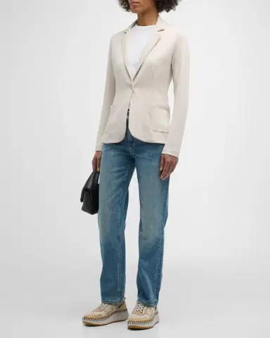 Majestic Filatures French Terry One-Button Blazer | Thumbnail 2