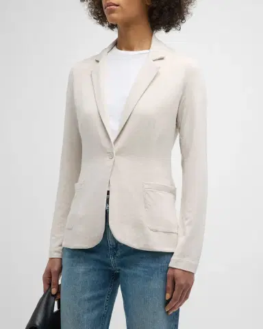 Majestic Filatures French Terry One-Button Blazer | Thumbnail 4