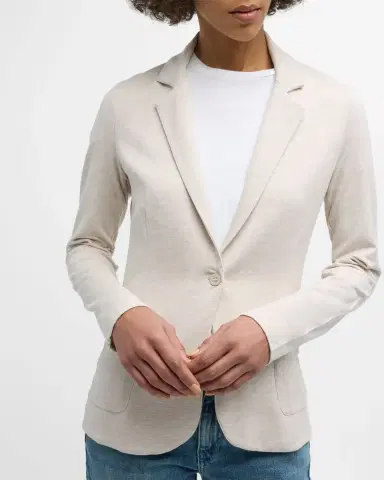 Majestic Filatures French Terry One-Button Blazer | Thumbnail 7