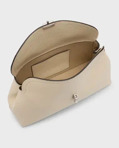 TOTEME T-Lock Clutch Bag in Pebble Grain Leather | Thumbnail 3
