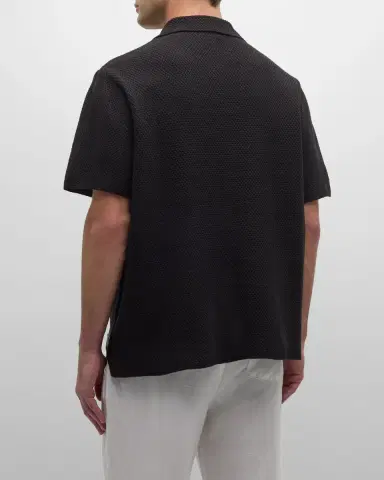 Onia Men's Cotton Textured Camp Shirt | Thumbnail 3 Onia Men's Cotton Textured Camp Shirt | Thumbnail 3