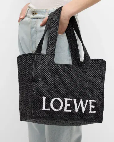 Loewe x Paula's Ibiza Font Logo Medium Tote Bag in Raffia | Thumbnail 2 Loewe x Paula's Ibiza Font Logo Medium Tote Bag in Raffia | Thumbnail 2