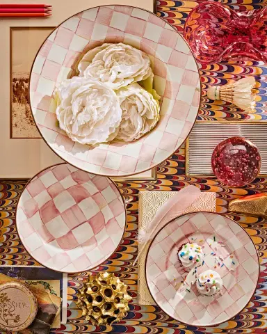 MacKenzie-Childs Rosy Check Enamel Breakfast Bowl | Thumbnail 3 MacKenzie-Childs Rosy Check Enamel Breakfast Bowl | Thumbnail 3