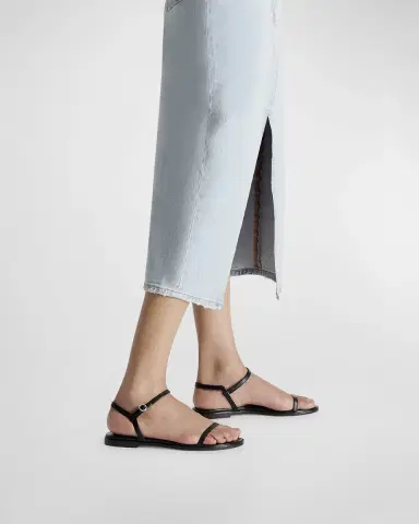 Aeyde Nettie Leather Ankle-Strap Sandals | Thumbnail 2