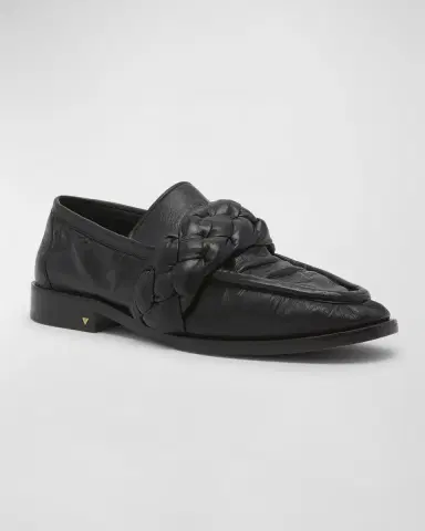 Bottega Veneta Astair Leather Braid Slip-On Loafers | Thumbnail 3