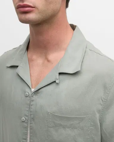 Onia Men's Air Linen Convertible Collar Short-Sleeve Shirt | Thumbnail 5