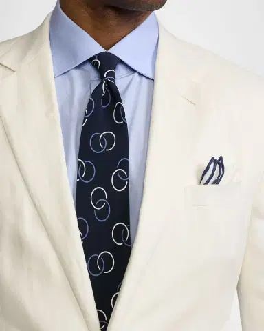 Ralph Lauren Purple Label Men's Kent Hand-Tailored Silk-Linen Jacket | Thumbnail 7