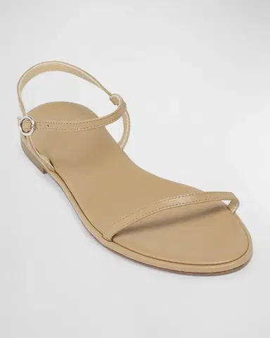 Aeyde Nettie Nude Leather Ankle-Strap Sandals | Thumbnail 3