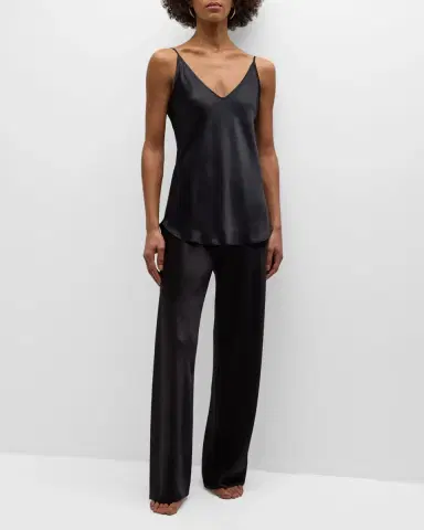 Christine Lingerie V-Neck Silk Cami | Thumbnail 3