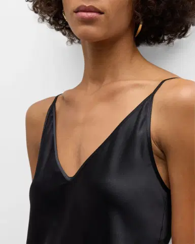 Christine Lingerie V-Neck Silk Cami | Thumbnail 5