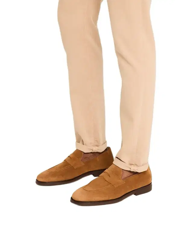 Brunello Cucinelli Men's Suede Penny Loafers
