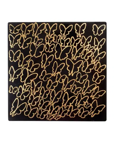 Hunt Slonem Midnight Butterflies Square Lacquer Placemat | Thumbnail 1 Hunt Slonem Midnight Butterflies Square Lacquer Placemat | Thumbnail 1