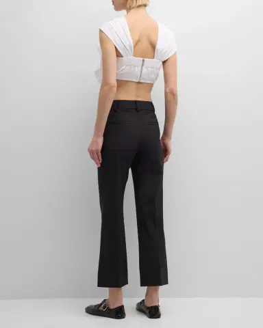 Proenza Schouler Marlene Tropical Wool Kick-Flare Pants | Thumbnail 6