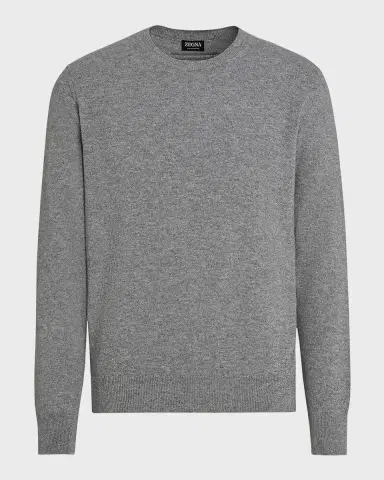 Zegna Men's Cashmere Crewneck Sweater | Thumbnail 3 Zegna Men's Cashmere Crewneck Sweater | Thumbnail 3