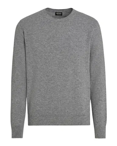 Zegna Men's Cashmere Crewneck Sweater | Thumbnail 1 Zegna Men's Cashmere Crewneck Sweater | Thumbnail 1