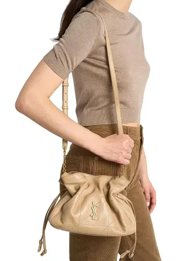 Saint Laurent Women's Jamie Shoulder Bag in Lambskin Leather - Clear Beige | Thumbnail 3 Saint Laurent Women's Jamie Shoulder Bag in Lambskin Leather - Clear Beige | Thumbnail 3