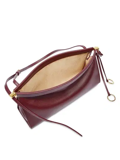 ALAIA Women's Le Click East West Leather Shoulder Bag - Rouge Grenat | Thumbnail 3