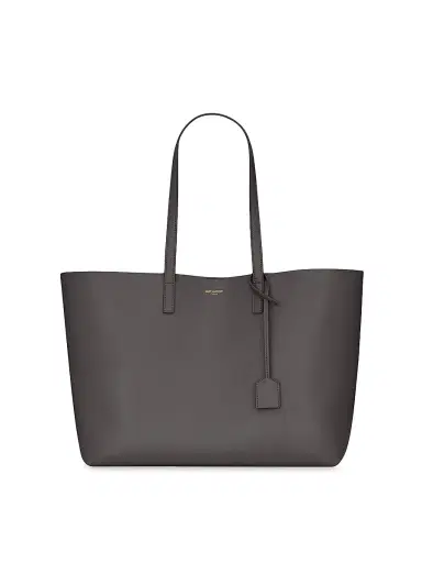 Saint Laurent Women's Shopping Tote Bag in Leather - Storm | Thumbnail 1 Saint Laurent Women's Shopping Tote Bag in Leather - Storm | Thumbnail 1