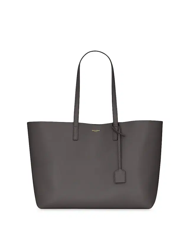 Women's Shopping  Tote Bag in Leather - Storm