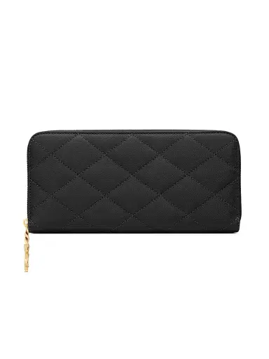 Saint Laurent Women's Cassandre Bijou Zip Wallet in Grain De Poudre Leather | Thumbnail 2