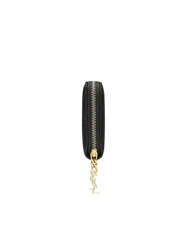 Saint Laurent Women's Cassandre Bijou Zip Wallet in Grain De Poudre Leather | Thumbnail 4