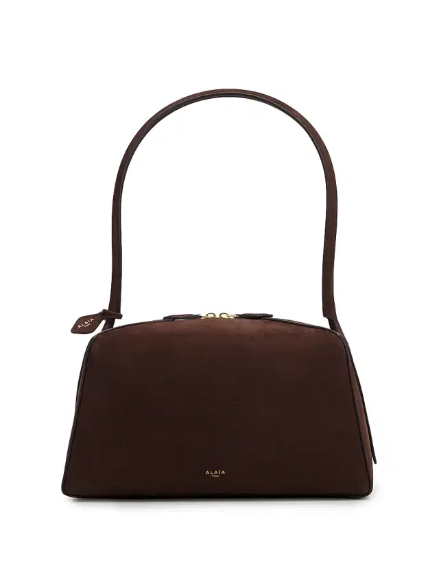 ALAIA Women's Le Bouledogue Nubuck Shoulder Bag - Brun Fonce