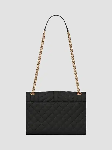 Saint Laurent Women's Envelope  Chain Bag in Mix Matelassé - Black | Thumbnail 3