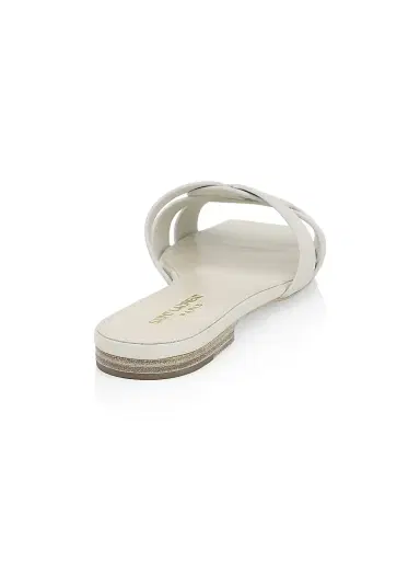 Saint Laurent Women's Tribute Mules in Smooth Leather - White - Size 5.5 | Thumbnail 3