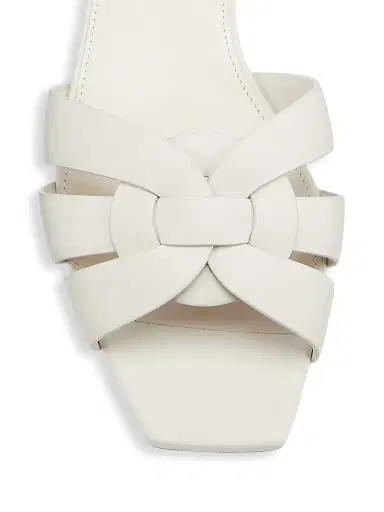 Saint Laurent Women's Tribute Mules in Smooth Leather - White - Size 5.5 | Thumbnail 4