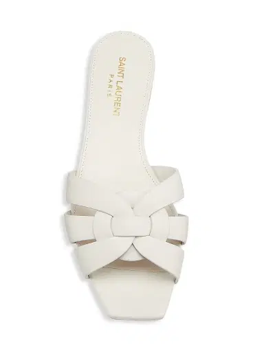 Saint Laurent Women's Tribute Mules in Smooth Leather - White - Size 5.5 | Thumbnail 5