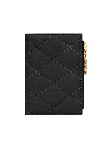 Saint Laurent Women's Cassandre Bijou Bi-Fold Wallet in Grain De Poudre Leather | Thumbnail 1 Saint Laurent Women's Cassandre Bijou Bi-Fold Wallet in Grain De Poudre Leather | Thumbnail 1