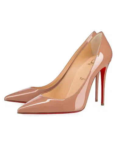 Christian Louboutin Women's Kate 100MM Patent Leather Pumps - Blush - Size 13 | Thumbnail 2 Christian Louboutin Women's Kate 100MM Patent Leather Pumps - Blush - Size 13 | Thumbnail 2