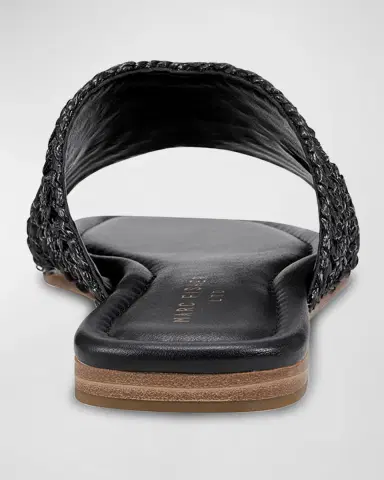 Marc Fisher LTD Narda Woven Raffia Flat Slide Sandals | Thumbnail 3 Marc Fisher LTD Narda Woven Raffia Flat Slide Sandals | Thumbnail 3