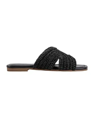 Marc Fisher LTD Narda Woven Raffia Flat Slide Sandals | Thumbnail 1 Marc Fisher LTD Narda Woven Raffia Flat Slide Sandals | Thumbnail 1