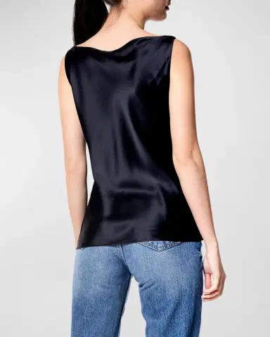 Christine Lingerie Cowl-Neck Silk Tank | Thumbnail 3