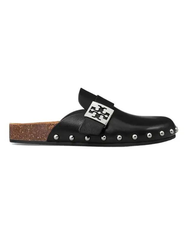 Tory Burch Mellow Leather Buckle Slide Mules