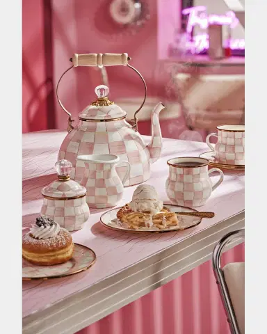 MacKenzie-Childs Rosy Check Enamel Mug | Thumbnail 3 MacKenzie-Childs Rosy Check Enamel Mug | Thumbnail 3