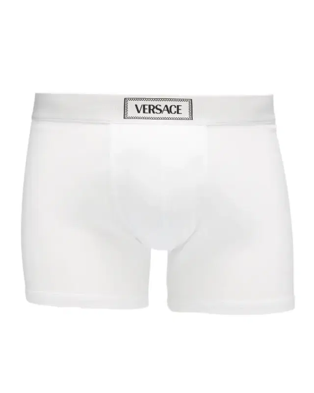 Men 's Ribbed Cotton Logo Boxer Briefs