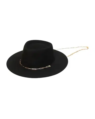 VAN PALMA Ulysse Merino Wool Fedora With Chain | Thumbnail 1