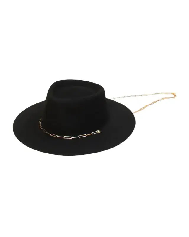 Van Palma Ulysse Merino Wool Fedora With Chain